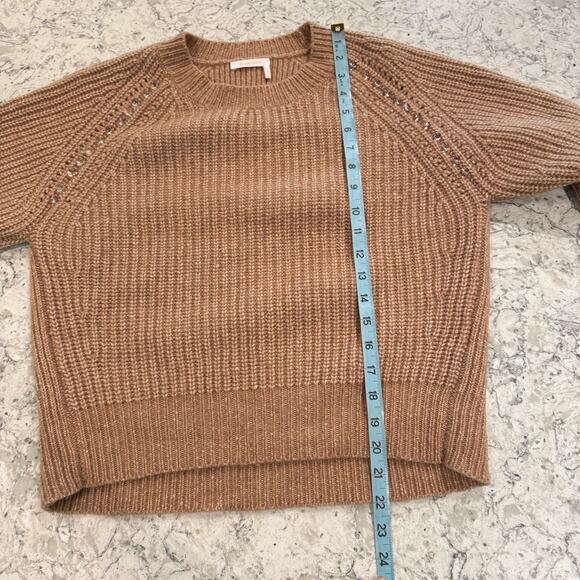 See By Chloe Sweater Women's Size Large Tan Pullover Wool Quiet Luxury Old Money - Picture 10 of 15